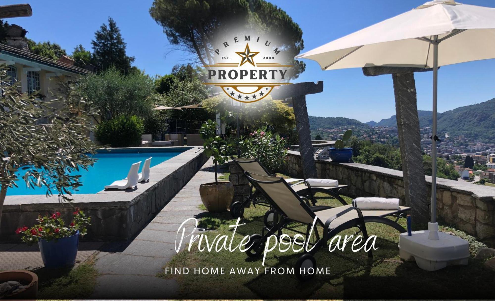 Suite Room With Private Pool Area, Near Como Lake, Private Parking I Villa Dei Leoni Morbio Inferiore Екстериор снимка